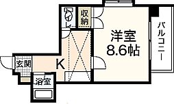 Ｄｏｌｃｅ　Ｖｉｔａ 6階1DKの間取り