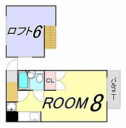 リングッド ワンルームの間取図画像