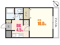 フリックコートSY？ 1階1DKの間取り