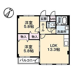 間取図画像 2LDK