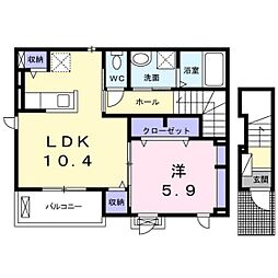 ブリッサハウス 1LDKの間取図画像