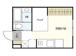 ハイドランジア草津 ワンルームの間取図画像
