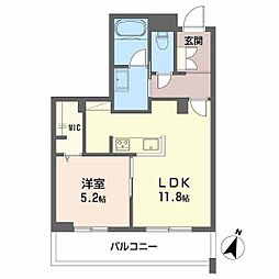 Balloonflower North 1LDKの間取図画像