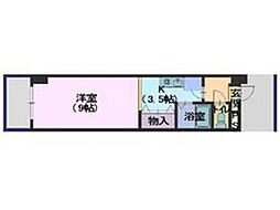 ソレーユ宮内 1Kの間取図画像