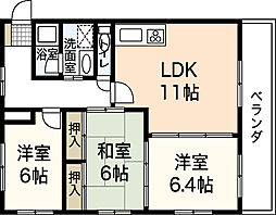 コリーヌヴェール 3LDKの間取図画像