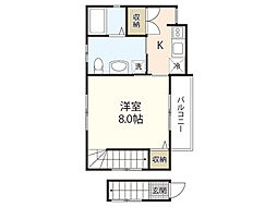 マノワール1 1Kの間取図画像