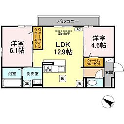 Comfort LifeII 2LDKの間取図画像