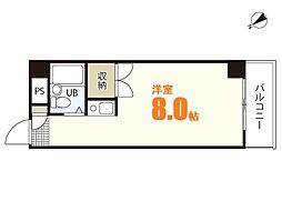 ウイングス.S.K ワンルームの間取図画像