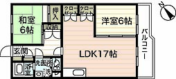 とぴあビル 2LDKの間取図画像