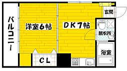 アロハビルヂング 1DKの間取図画像