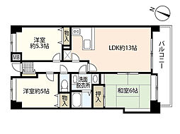 シーブリーズハウス草津 3LDKの間取図画像