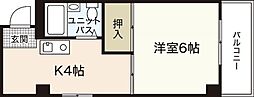 すまいる楽々園 1LDKの間取図画像