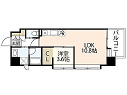 桜橋パーク 1LDKの間取図画像