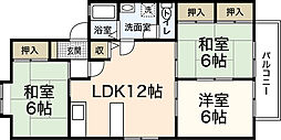 アネックス宮内B 3LDKの間取図画像