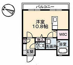 C.C.コート五日市駅前 ワンルームの間取図画像