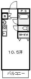 アルバパッソ ワンルームの間取図画像