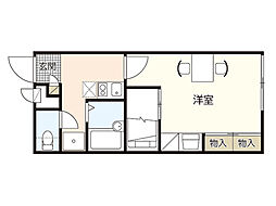 レオパレスサン東シオヤ 1Kの間取図画像
