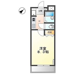 サン・パティオ幸本2 1Kの間取図画像