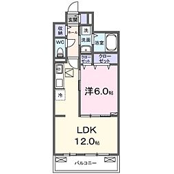 メゾン・セレニテ A 1LDKの間取図画像