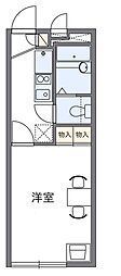 レオパレスリバーパークみのり 1Kの間取図画像