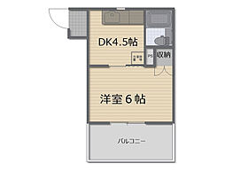 曙町胡子屋ビル 1DKの間取図画像