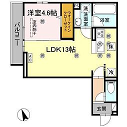 セレーノ コート 1LDKの間取図画像