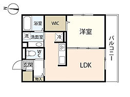 ファーストステージ翠 1LDKの間取図画像