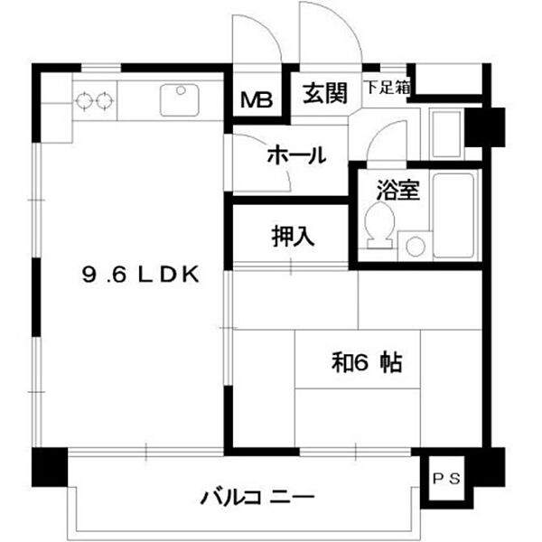 池尻ハイム舟入 ｜広島県広島市中区舟入南3丁目(賃貸マンション1LDK・6階・35.20㎡)の写真 その2