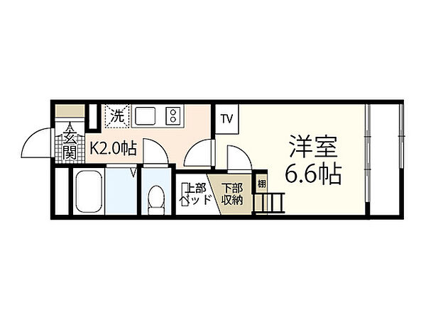 レオパレスＭｅｌｏｄｅｙ ｜広島県広島市安佐南区相田6丁目(賃貸アパート1K・2階・22.35㎡)の写真 その2