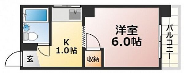 広島県広島市南区的場町2丁目(賃貸マンション1K・5階・16.44㎡)の写真 その2