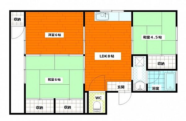 広島県広島市南区翠3丁目(賃貸マンション3LDK・3階・50.44㎡)の写真 その2