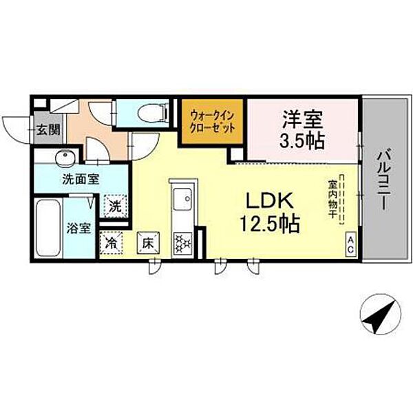 Ｄ－ｒｏｏｍ南小路 ｜広島県広島市安芸区船越南3丁目(賃貸アパート1LDK・3階・41.95㎡)の写真 その2