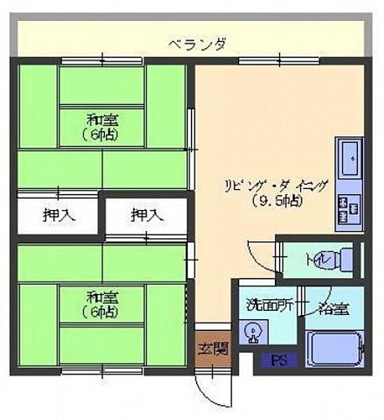 セイコウレジデンス五日市 ｜広島県広島市佐伯区五日市7丁目(賃貸マンション2LDK・1階・45.40㎡)の写真 その2