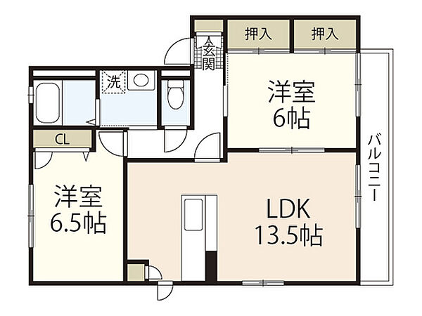 グリーンフィールドC棟 ｜広島県広島市安佐南区緑井3丁目(賃貸アパート2LDK・2階・60.07㎡)の写真 その2