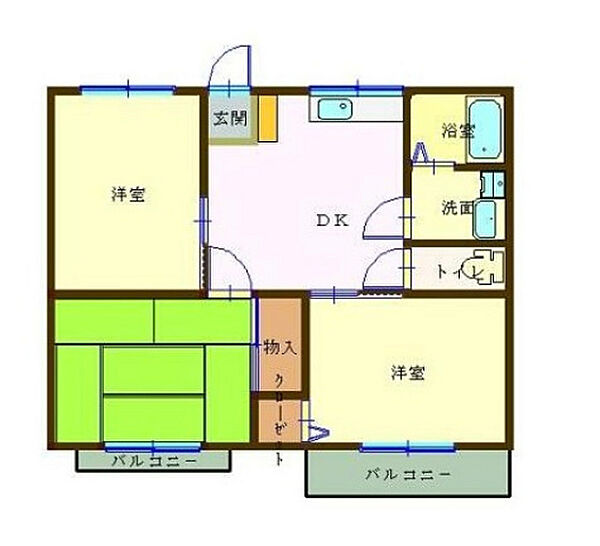 コーポ根石 ｜広島県広島市安佐南区川内2丁目(賃貸マンション3DK・3階・54.28㎡)の写真 その2