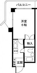 サンヒルズ洋光台 1Kの間取図画像