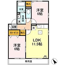 セジュール穂高  ｜ 広島県広島市安佐南区伴東7丁目（賃貸アパート2LDK・1階・53.70㎡） その2