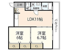 広島県広島市南区大須賀町（賃貸マンション2LDK・4階・57.60㎡） その2