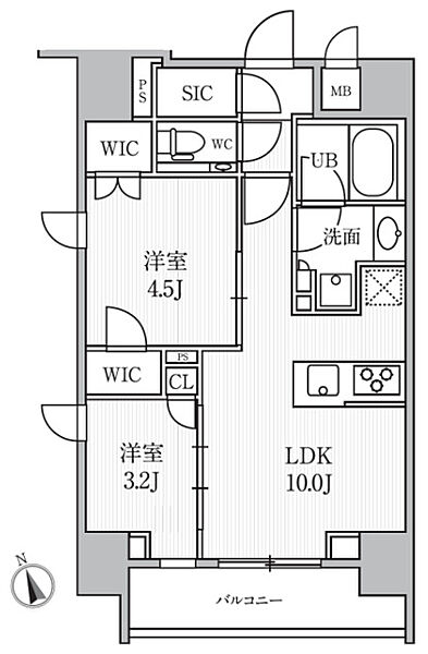 シーズンフラッツ大森ブライト ｜東京都品川区南大井6丁目(賃貸マンション2LDK・4階・42.99㎡)の写真 その2