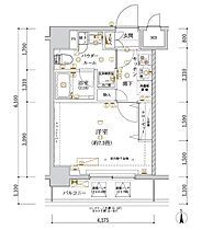 アルコバレーノ亀戸 802 ｜ 東京都江東区亀戸4丁目45-14（賃貸マンション1K・8階・25.46㎡） その2