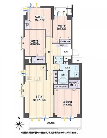 4LDK 間取り