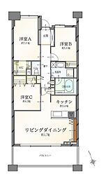 グランエスタサウス棟 3LDKの間取図画像