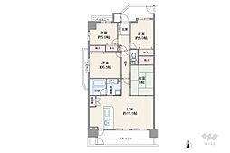 バンベール桜ケ丘 4LDKの間取図画像