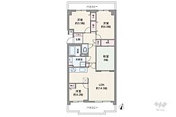 パークシティ三郷弐番館 4LDKの間取図画像