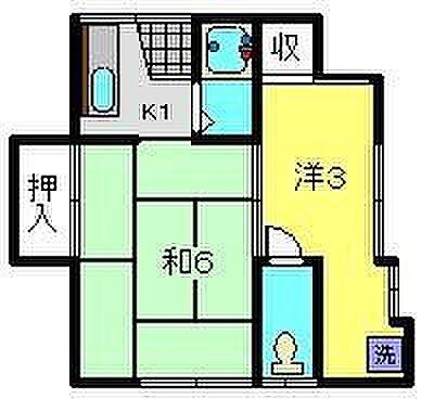 寺谷II和 101｜神奈川県横浜市鶴見区寺谷２丁目(賃貸アパート2K・1階・26.90㎡)の写真 その2