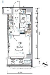 ARCOBALENO YOKOHAMATSURUMI 6階1Kの間取り