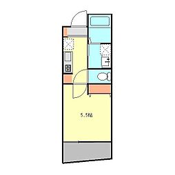 ルミナスコート 1Kの間取図画像