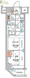 ハーモニーレジデンス東京羽田スカイブリッジ 2Kの間取図画像