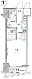 グリフィン横浜グランステージ 1Kの間取図画像