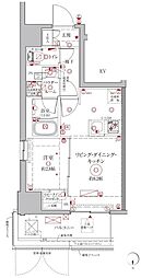 クレイシアIDZ鶴見 1LDKの間取図画像